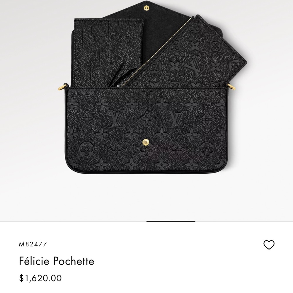 Authentic LV Félicie Pochette - Black